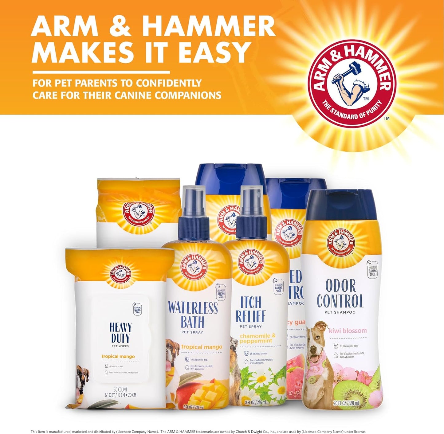Arm & Hammer Kiwi Blossom Dog Deodorizing Spray, 8 fl oz (6-Pack)