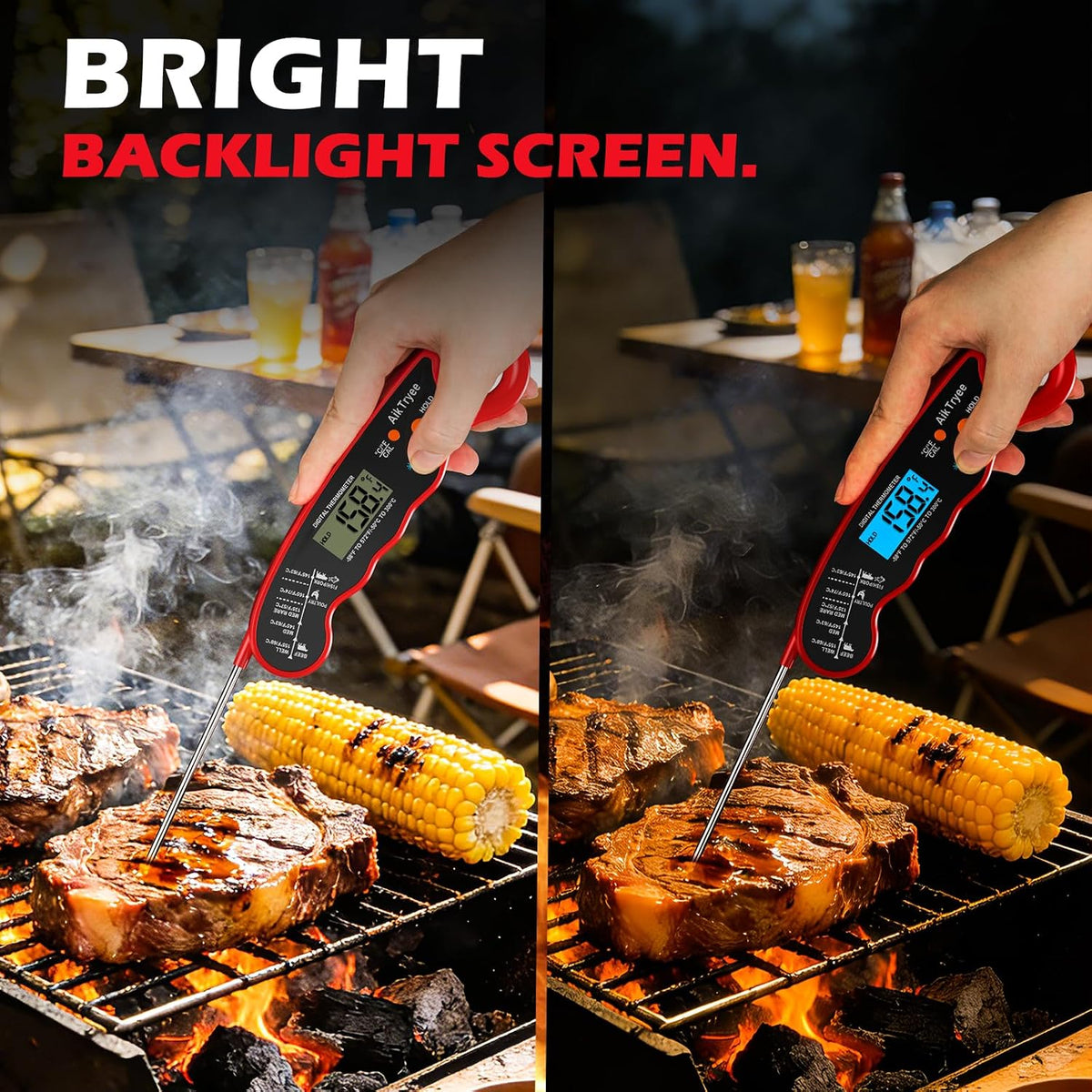 Digital Instant Read Meat Thermometer Kitchen Cooking Food Candy Thermometer for Oil Deep Fry BBQ Grill Smoker Thermometer by