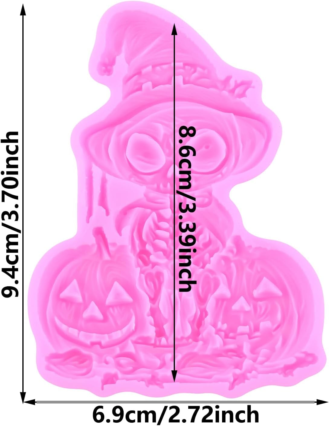 Halloween Skull & Pumpkin Silicone Fondant Mold for Cake Decorating