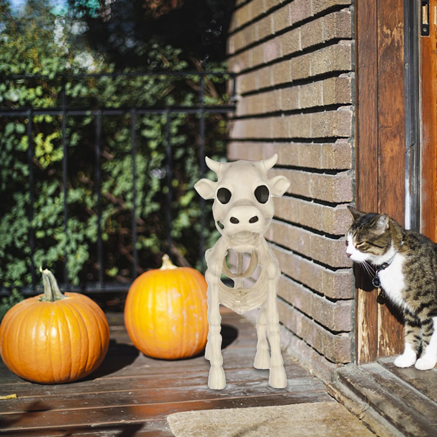 Halloween Decorations Indoor Outdoor Cow Skeleton, 2025 New Cow Skeleton Halloween Decoration, Cow Skeleton Halloween Decorative Prop Halloween on Clearance