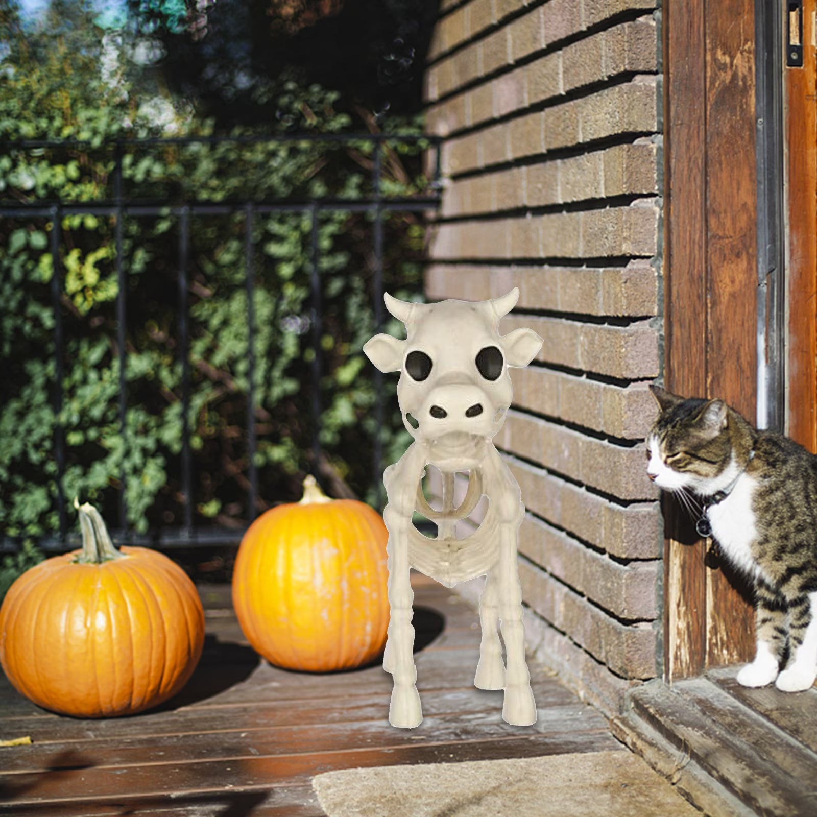 Halloween Decorations Indoor Outdoor Cow Skeleton, 2025 New Cow Skeleton Halloween Decoration, Cow Skeleton Halloween Decorative Prop Halloween on Clearance