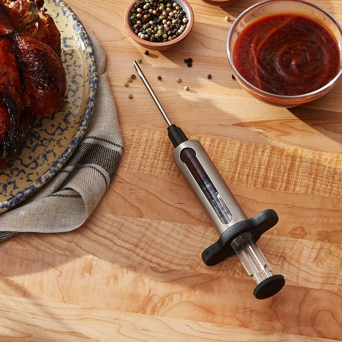 Pit Boss Stainless Steel Marinade Injector – Turkey, Brisket & BBQ Flavor Injector