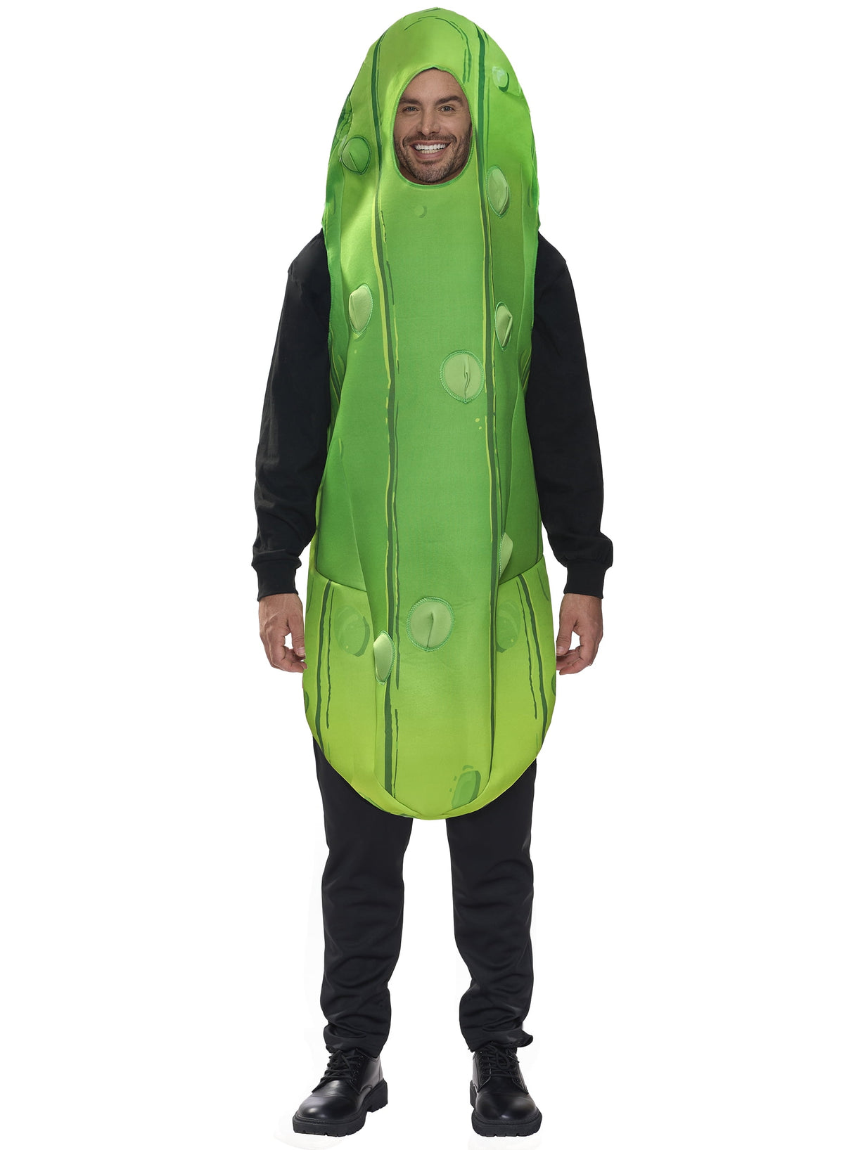 Halloween Pickle Costume for Adult, Unisex Food Costume, Funny Costume for Men, Fruit Jumpsuit for Halloween Fancy Dress Costume