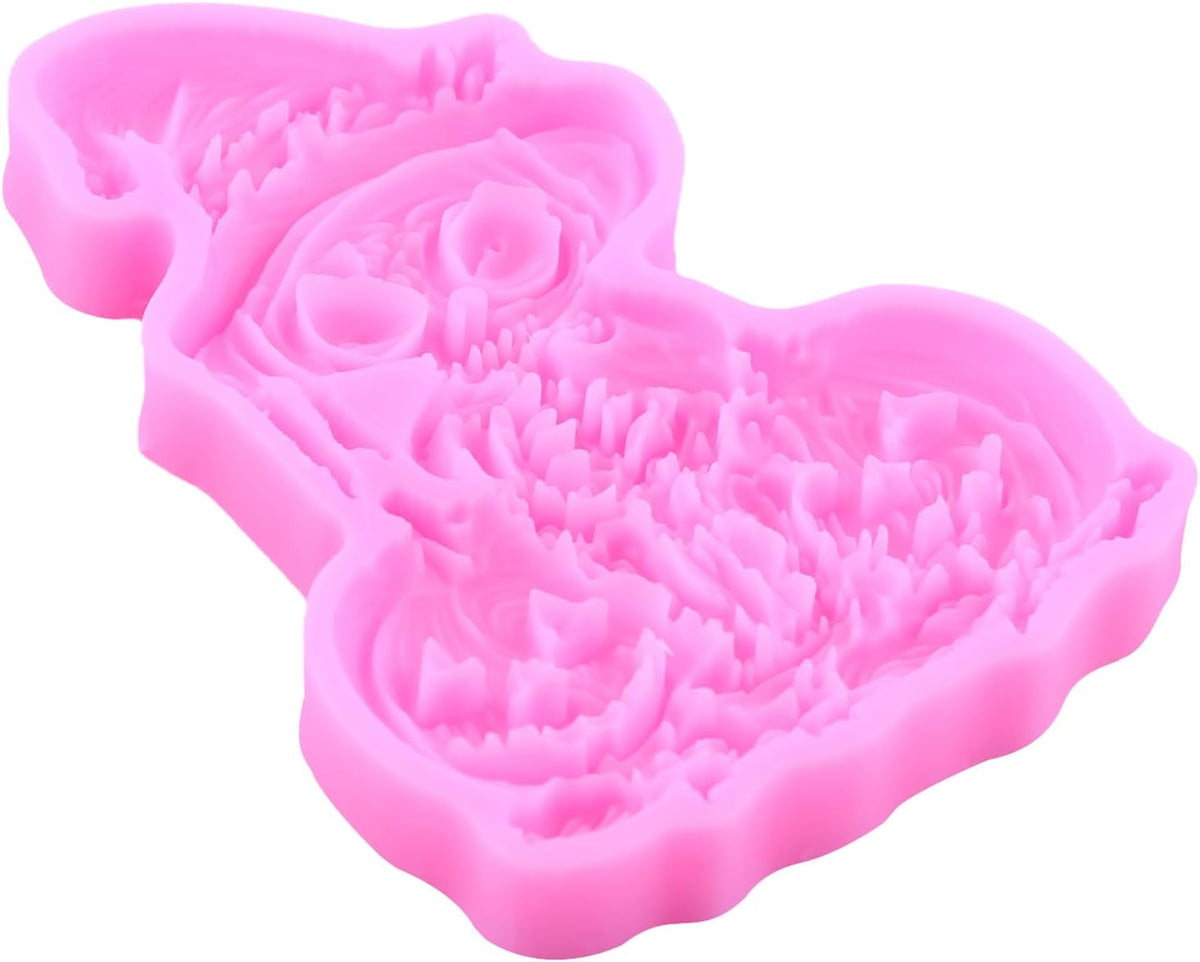 Halloween Skull & Pumpkin Silicone Fondant Mold for Cake Decorating