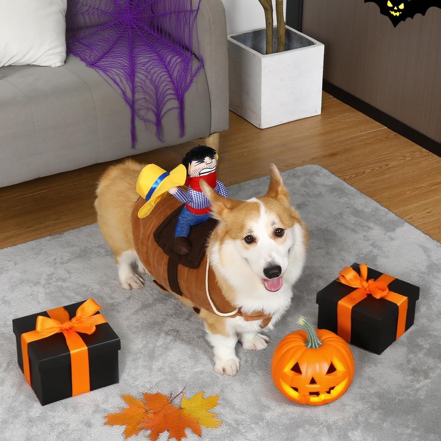 Cowboy Rider Dog Costume - Halloween Dog Costumes for Small Dogs