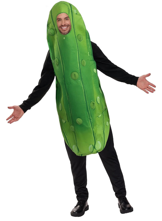 Halloween Pickle Costume for Adult, Unisex Food Costume, Funny Costume for Men, Fruit Jumpsuit for Halloween Fancy Dress Costume