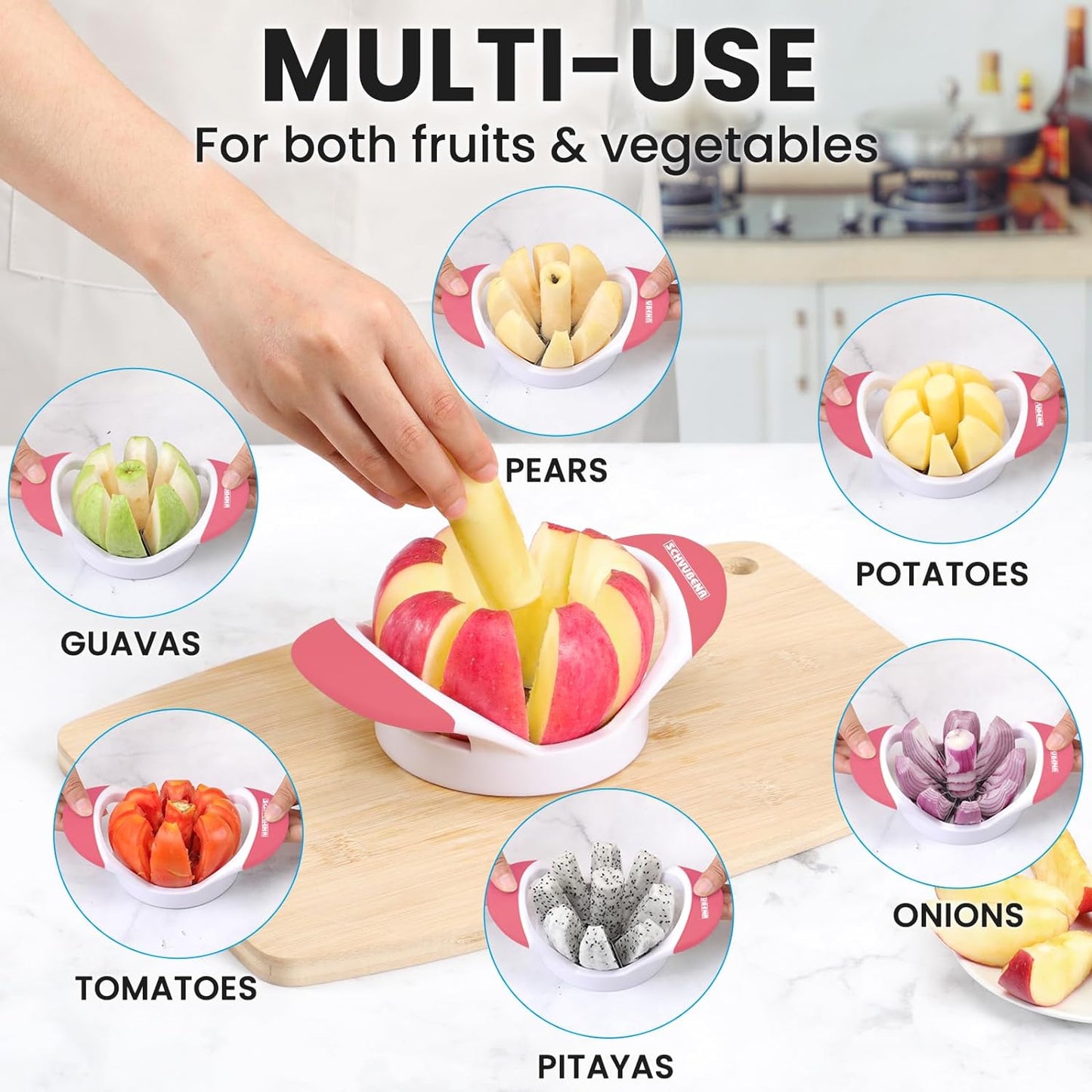 3.5 Inch Apple Slicer & Corer – Stainless Steel Apple Cutter