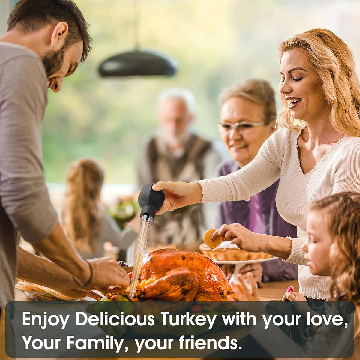 Large Turkey Baster with Cleaning Brush – Heat-Resistant Cooking Baster