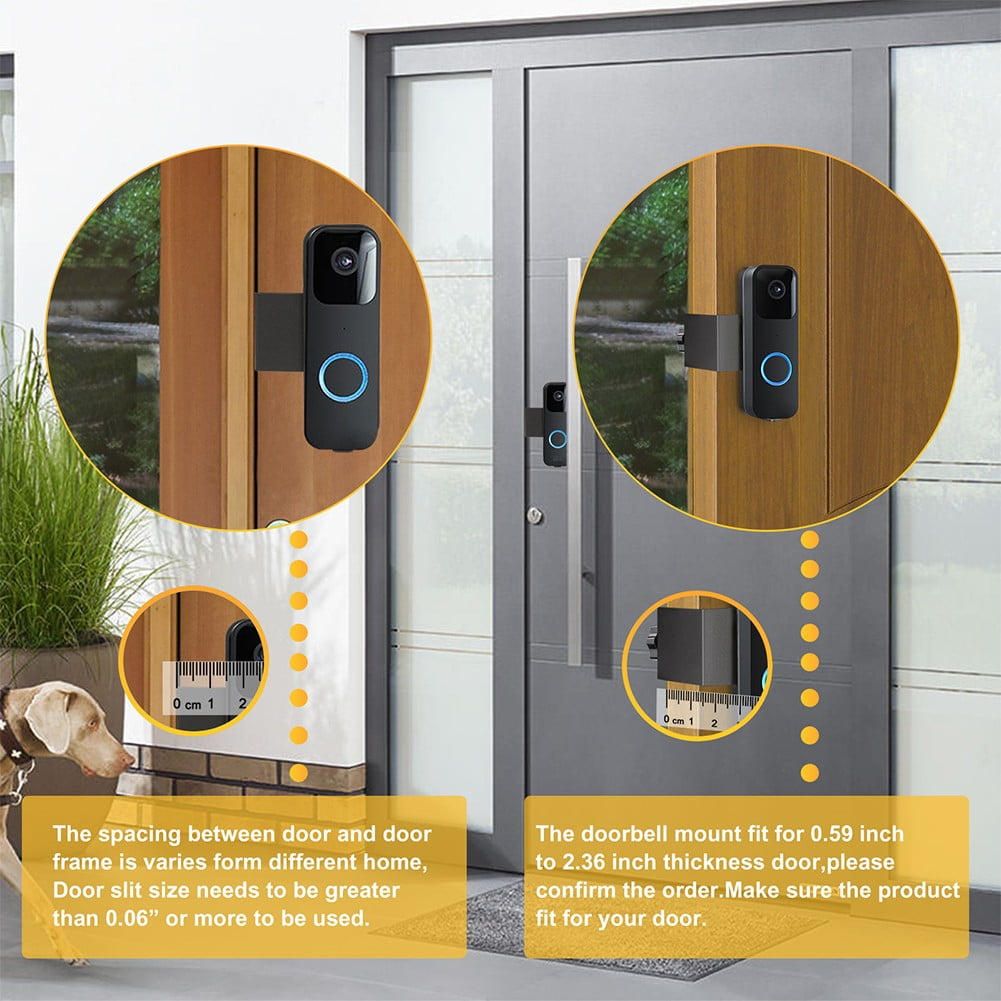Doorbell Mount for Blink, Anti-Theft for Blink Video Doorbell Door Mount Bracket No Drilling, Not Block Doorbell Motion Sensor, Fit for Blink Doorbell Camera (Black), 1X Doorbell Bracket