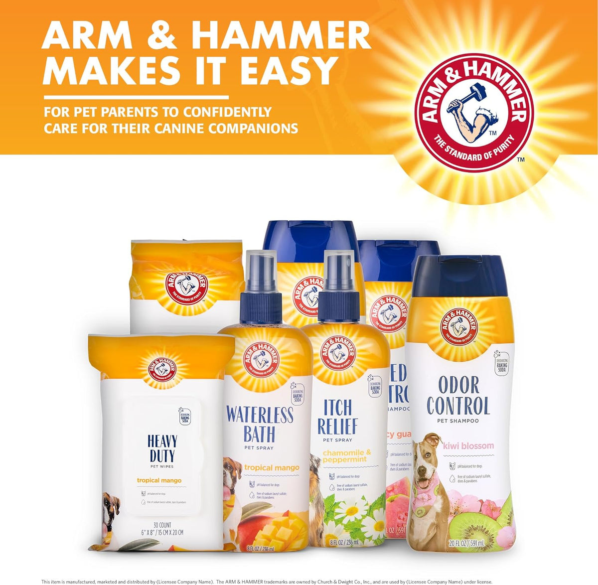 Arm & Hammer Kiwi Blossom Dog Deodorizing Spray, 8 fl oz (6-Pack)
