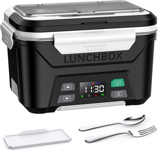 Cordless Electric Heated Lunch Box with Timer – Portable Food Warmer