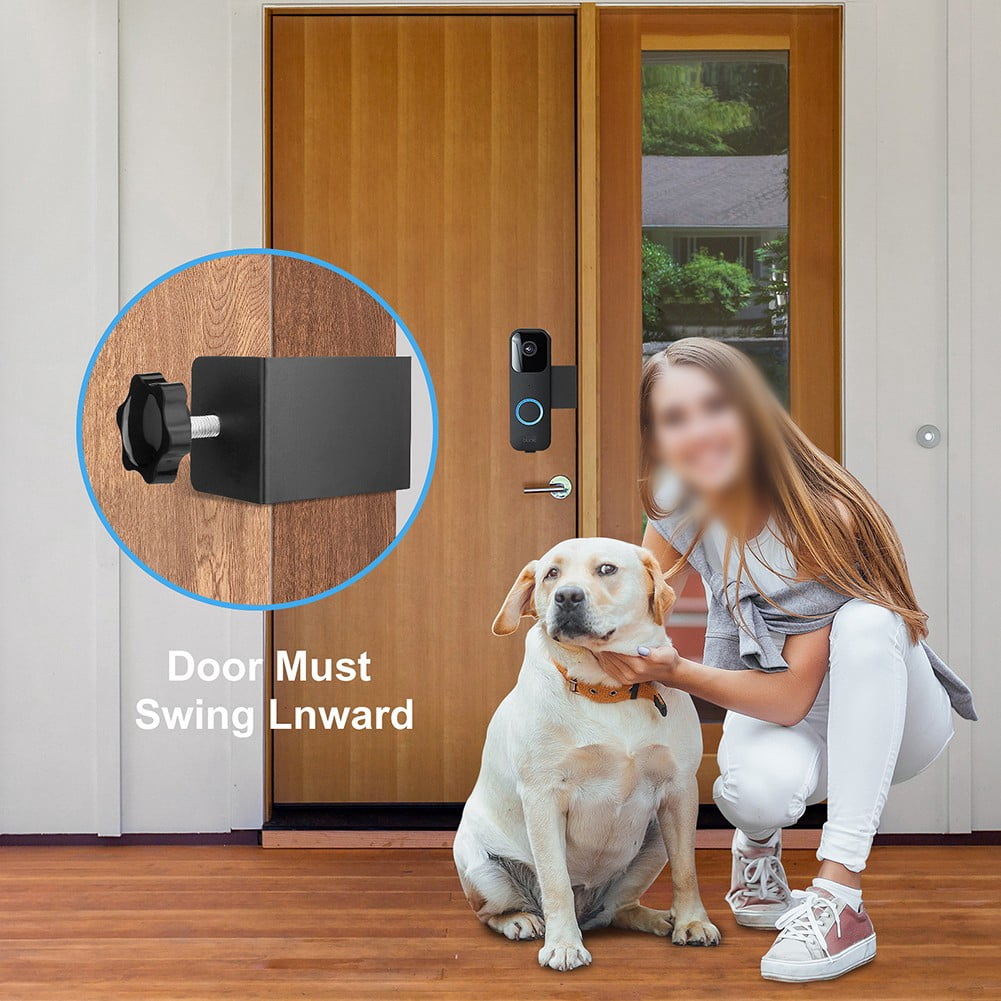 Doorbell Mount for Blink, Anti-Theft for Blink Video Doorbell Door Mount Bracket No Drilling, Not Block Doorbell Motion Sensor, Fit for Blink Doorbell Camera (Black), 1X Doorbell Bracket