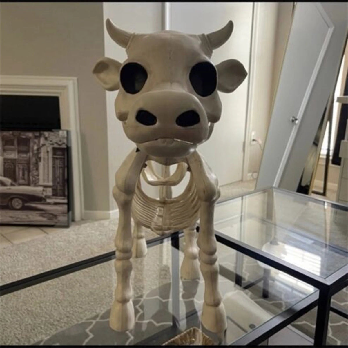 Halloween Decorations Indoor Outdoor Cow Skeleton, 2025 New Cow Skeleton Halloween Decoration, Cow Skeleton Halloween Decorative Prop Halloween on Clearance