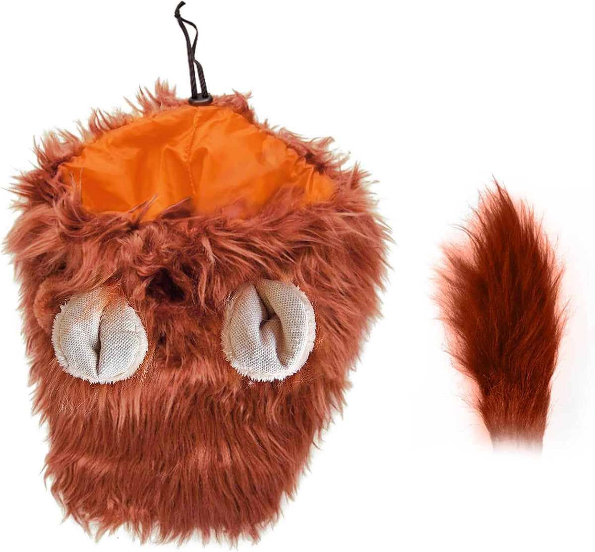 Dog Costume Halloween Dog Costume Lion Mane for Medium and Large Dogs Realistic Lion Wig Dog Costume Supplement Lion Mane for Photoshoot Entertainment (Light Brown) Size L + Tail Set