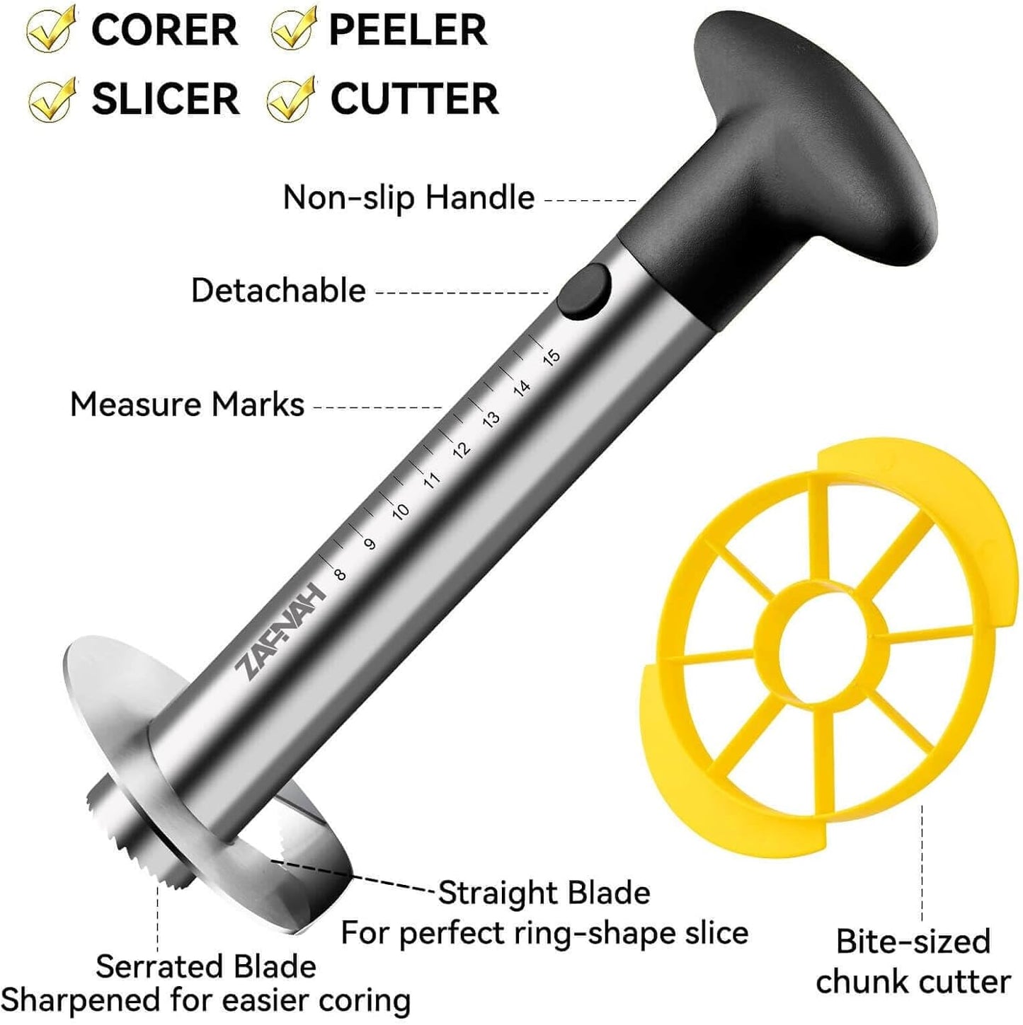 Stainless Steel Pineapple Corer and Slicer Tool