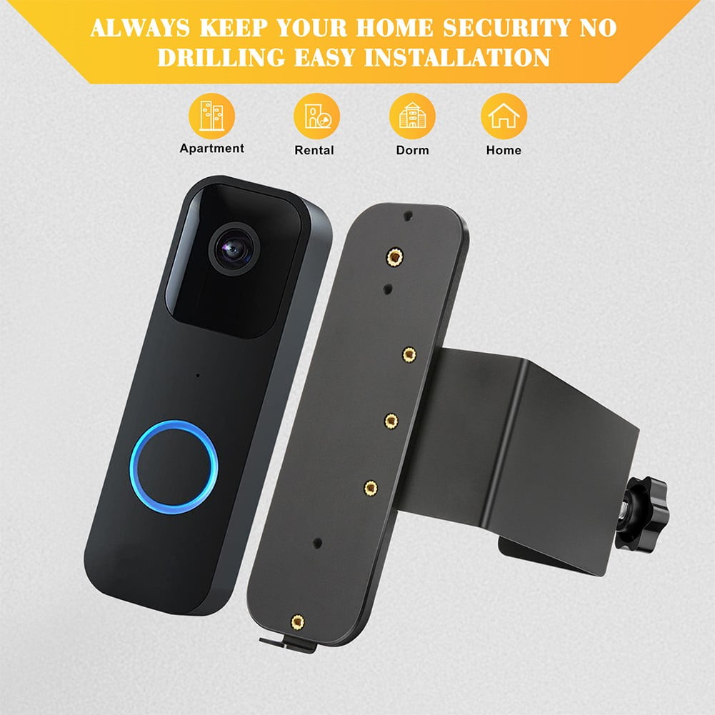 Doorbell Mount for Blink, Anti-Theft for Blink Video Doorbell Door Mount Bracket No Drilling, Not Block Doorbell Motion Sensor, Fit for Blink Doorbell Camera (Black), 1X Doorbell Bracket