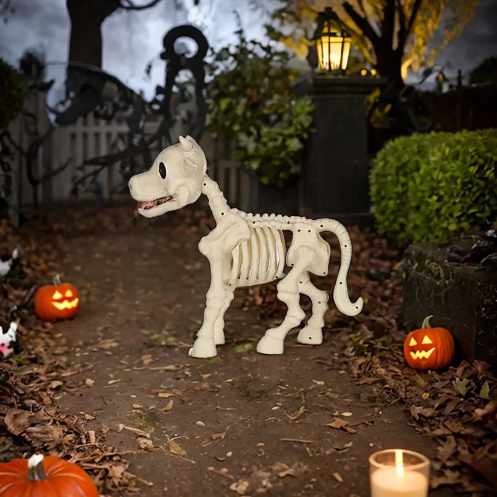 Halloween Decorations Indoor Outdoor Cow Skeleton, 2025 New Cow Skeleton Halloween Decoration, Cow Skeleton Halloween Decorative Prop Halloween on Clearance